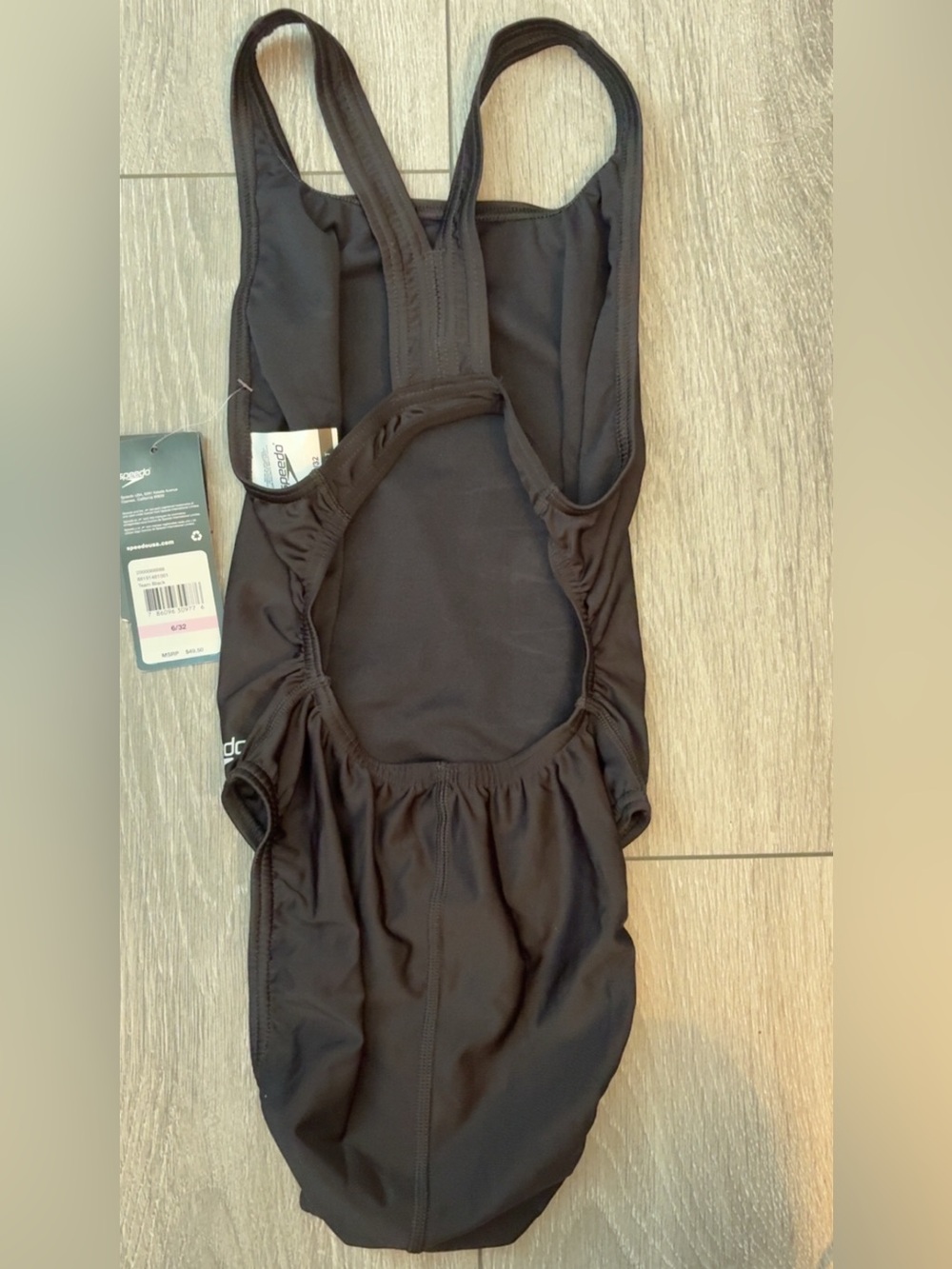 Speedo Women’s Size 6/32 Swimsuit One Piece Team Black New W/ Tags! MSRP$49.50 - Picture 2 of 7